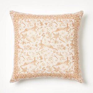 Threshold Studio McGee Printed Easter Toile Block Print‎ Square Throw Pillow
